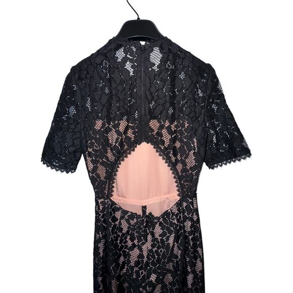Alexis Janus Black Lace Jumpsuit Open Back Evening Party Outfit Size Small - Picture 9 of 16